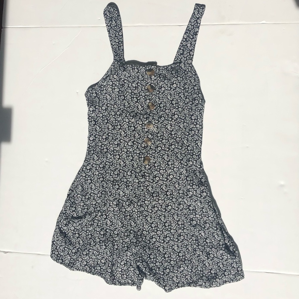 American Eagle Button Down Floral Romper
